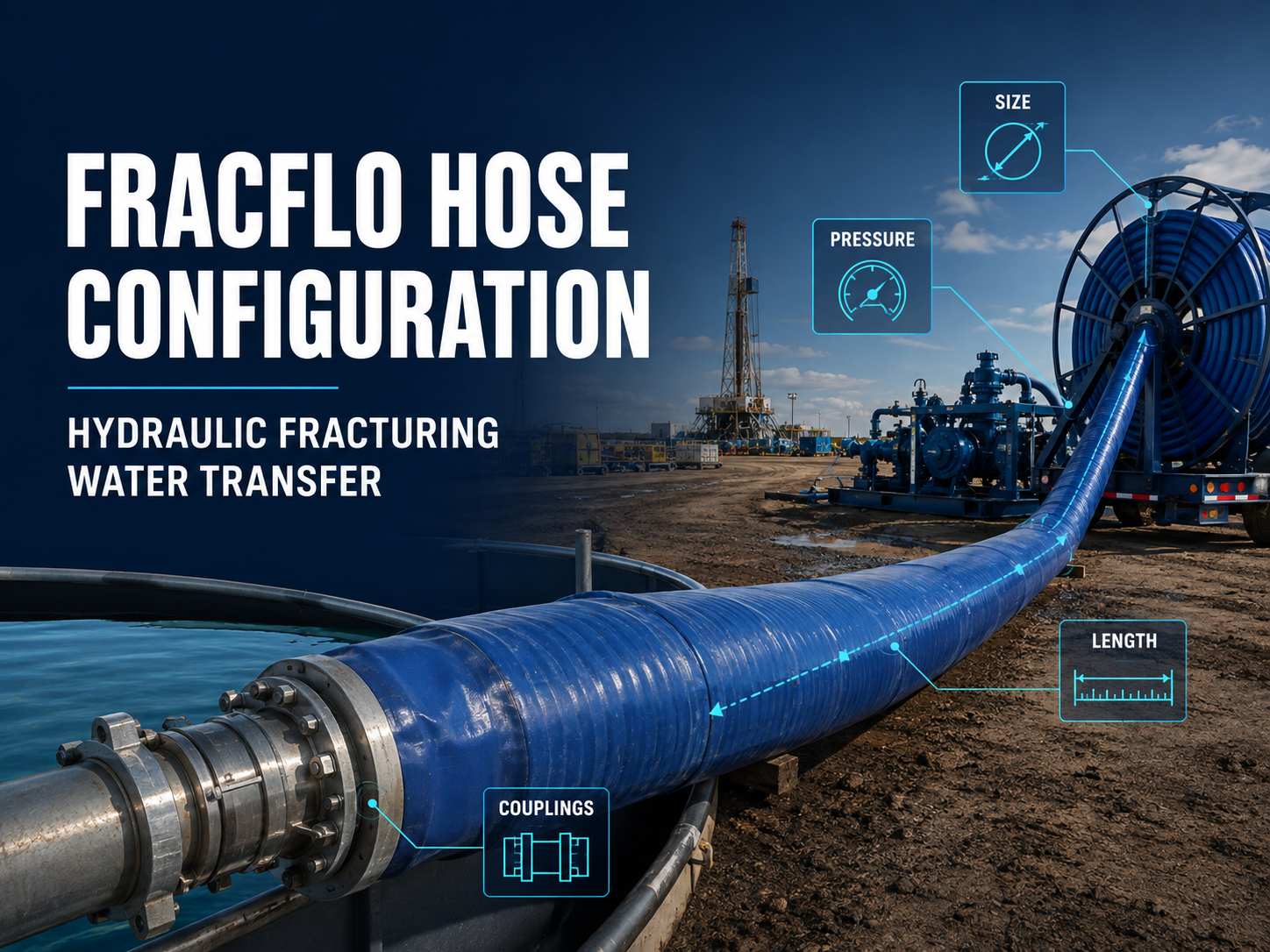 خرطوم Fracflo لنقل مياه التكسير الهيدروليكي: كيفية اختيار التكوين الصحيح