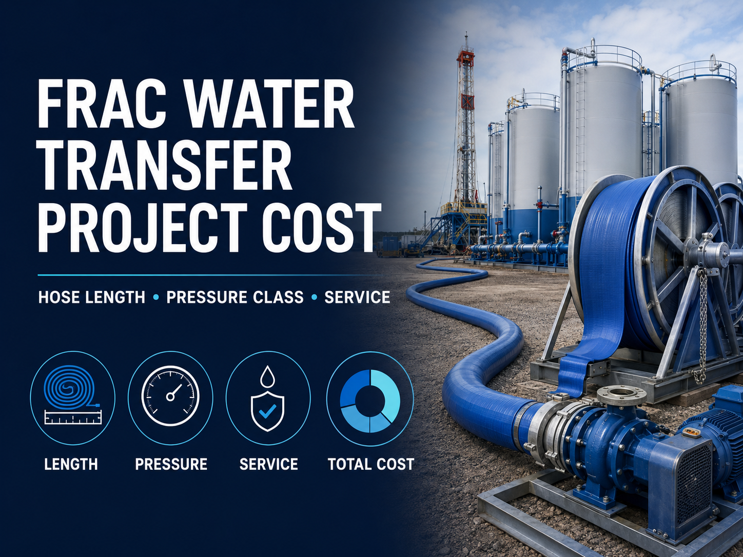 عوامل تكلفة مشروع نقل المياه Frac: طول خرطوم TPU، وفئة الضغط، ومتطلبات الخدمة